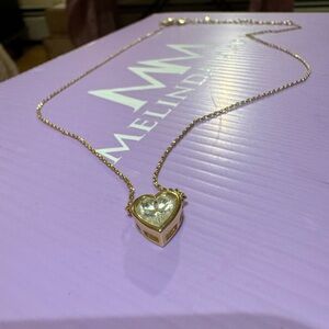 Melinda Maria Gold Heart Pendant Necklace